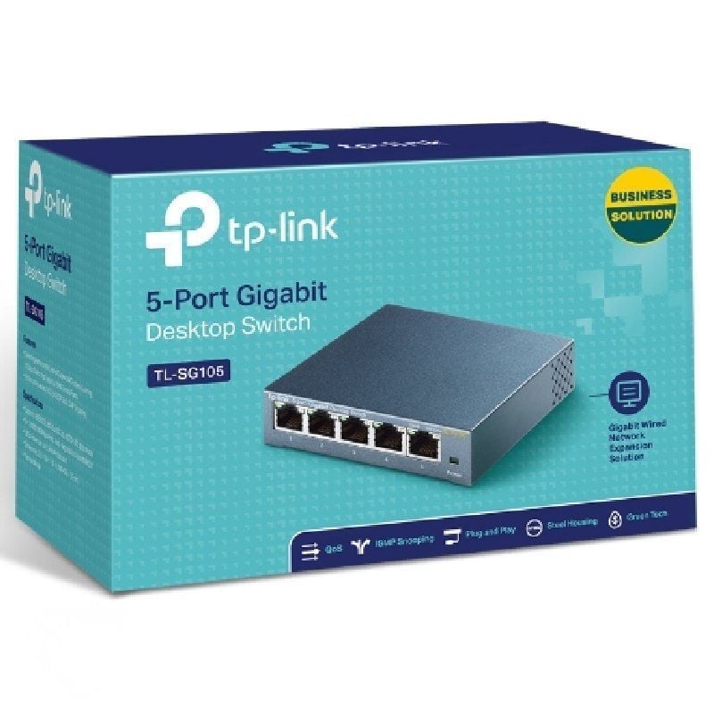 Switch Tp-link Tl-sg105 5 Portas / Rj-45 10 / 100 / 1000