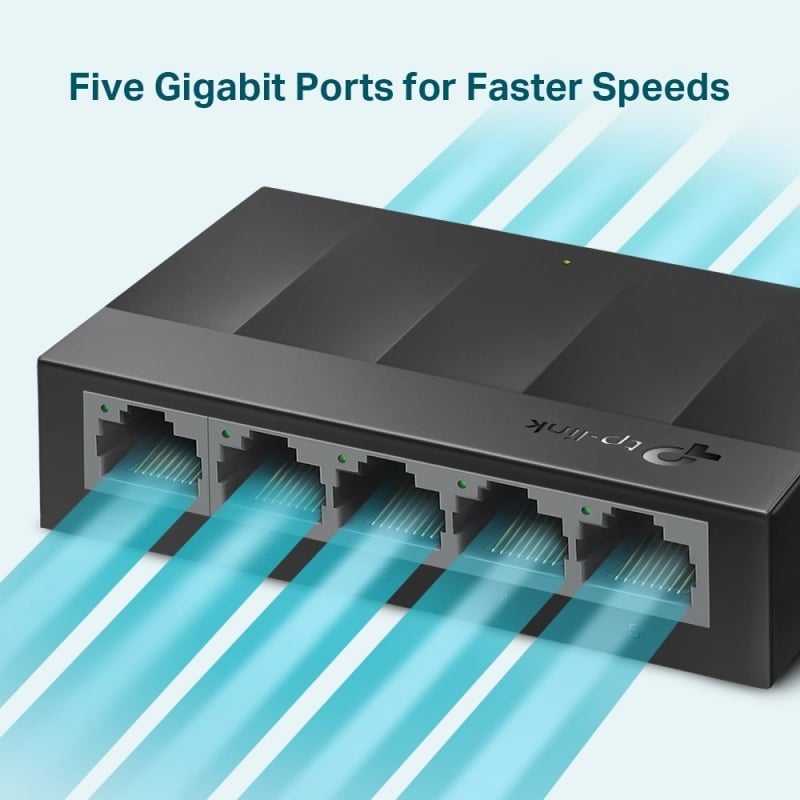 Switch Tp-link LS1005G de 5 Portas / Rj-45 10 / 100 / 1000