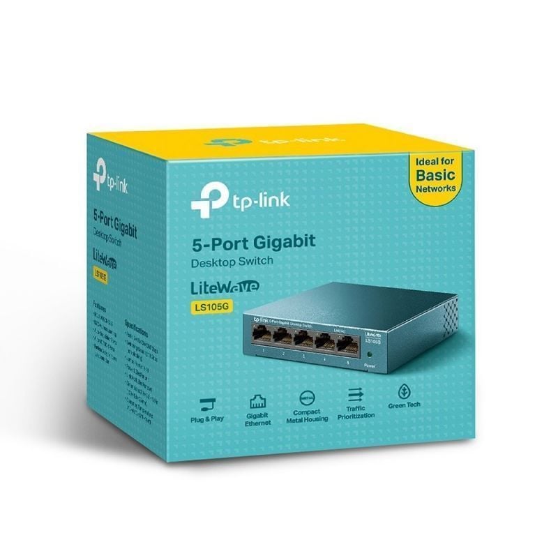 Switch Tp-link LS105G 5 Portas / Rj-45 10 / 100 / 1000