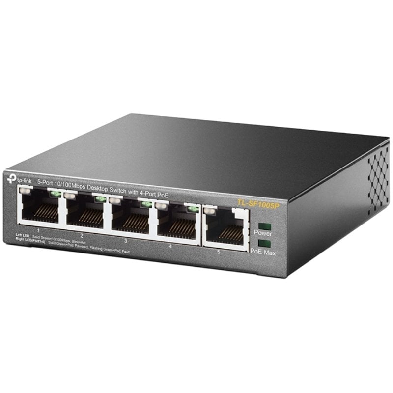 Switch Tp-link Tl-sf1005p de 5 Portas / Rj-45 10 / 100 Poe