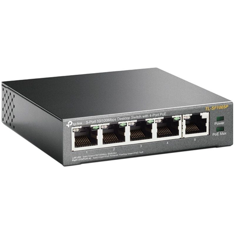 Switch Tp-link Tl-sf1005p 5 Portas / Rj-45 10 / 100 Poe