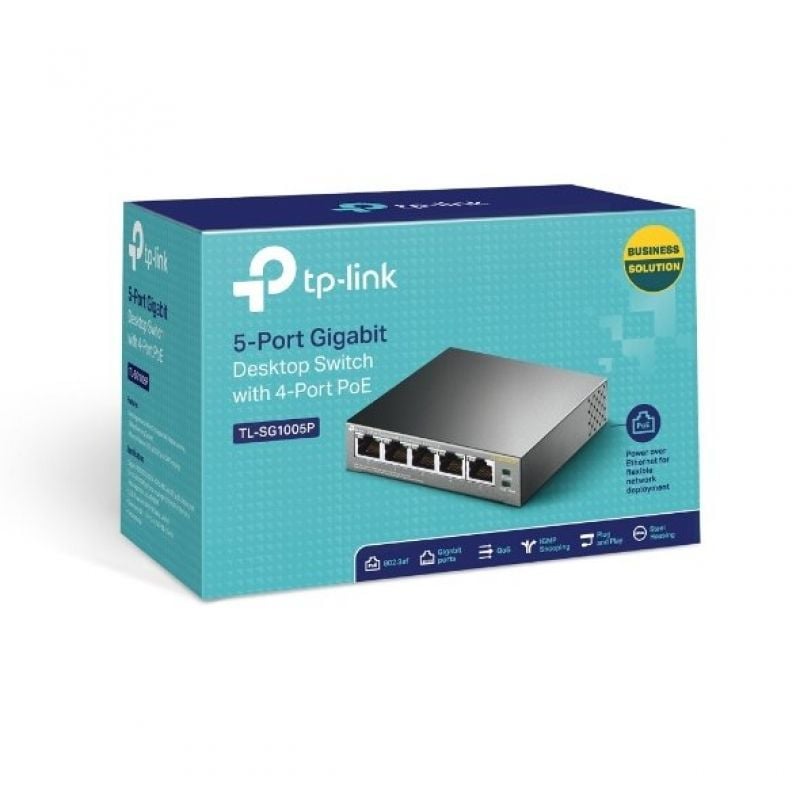 Switch Tp-link Tl-sf1005p 5 Portas / Rj-45 10 / 100 Poe