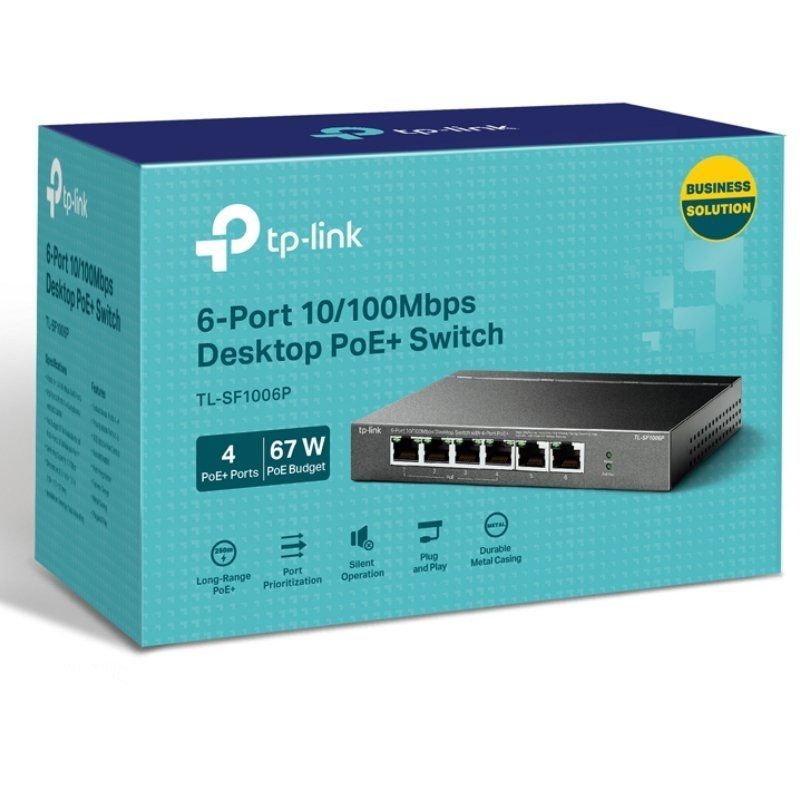 Switch Tp-link Tl-sf1006p 6 Portas / Rj-45 10 / 100 Poe