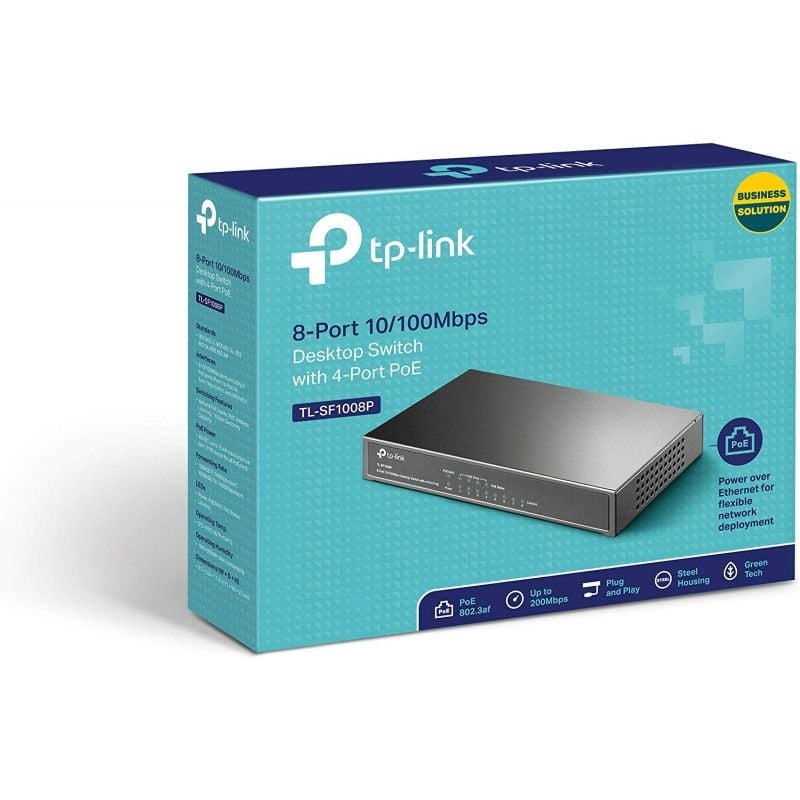 Switch Tp-link SF1008P 8 Portas / Rj-45 10 / 100 Poe