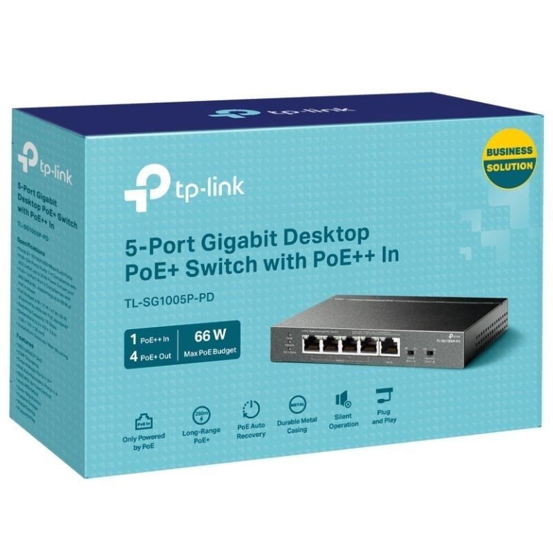 Switch Tp-link Tl-sg1005p-pd 5 Portas / Rj-45 1 / 2.5gbps Poe