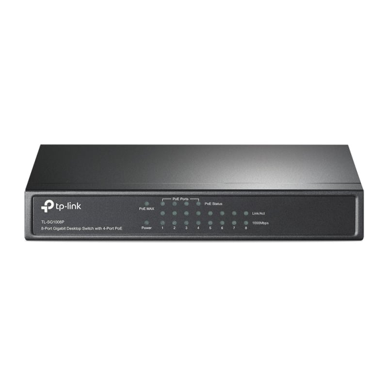 Switch Tp-link Tl-sg1008p de 8 Portas / Rj-45 10 / 100 / 1000 Poe