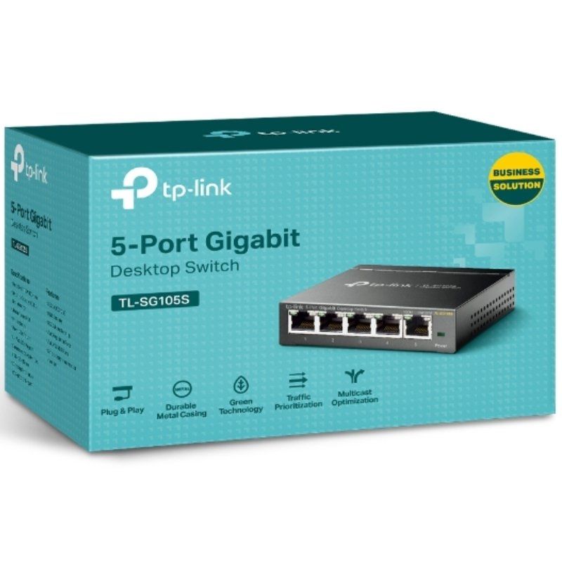 Switch Tp-link Tl-sg105s 5 Portas / Rj-45 10 / 100 / 1000