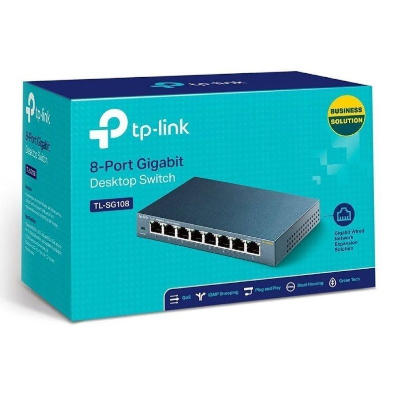 Switch Tp-link Tl-sg108 V3.0 8 Portas / Rj-45 10 / 100 / 1000