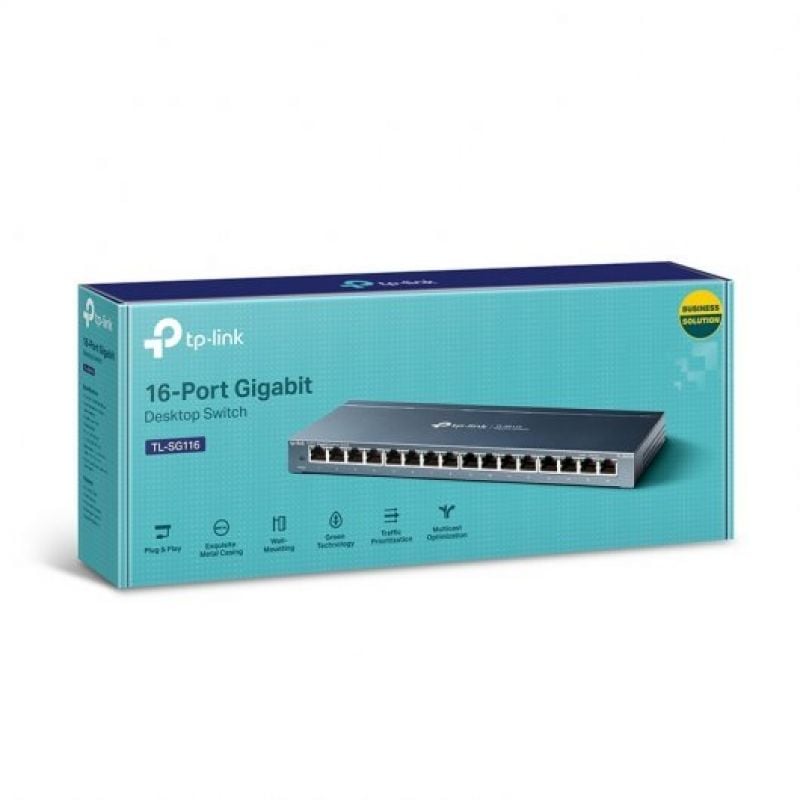 Switch Tp-link Tl-sg116 16 Portas / Rj-45 10 / 100 / 1000