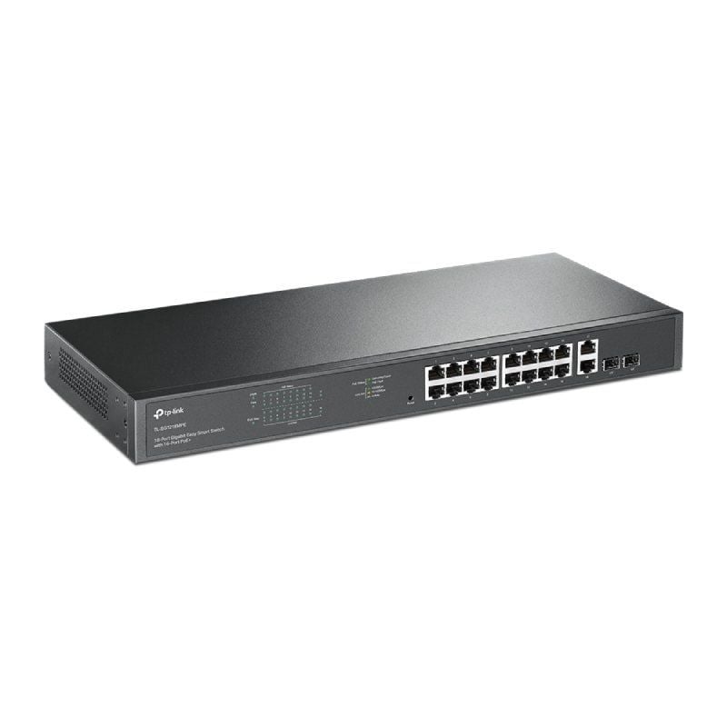 Tp-link Easy Smart Switch Tl-sg1218mpe 20 Portas / Rj-45 10 / 100 / 1000 Poe+ / SFP