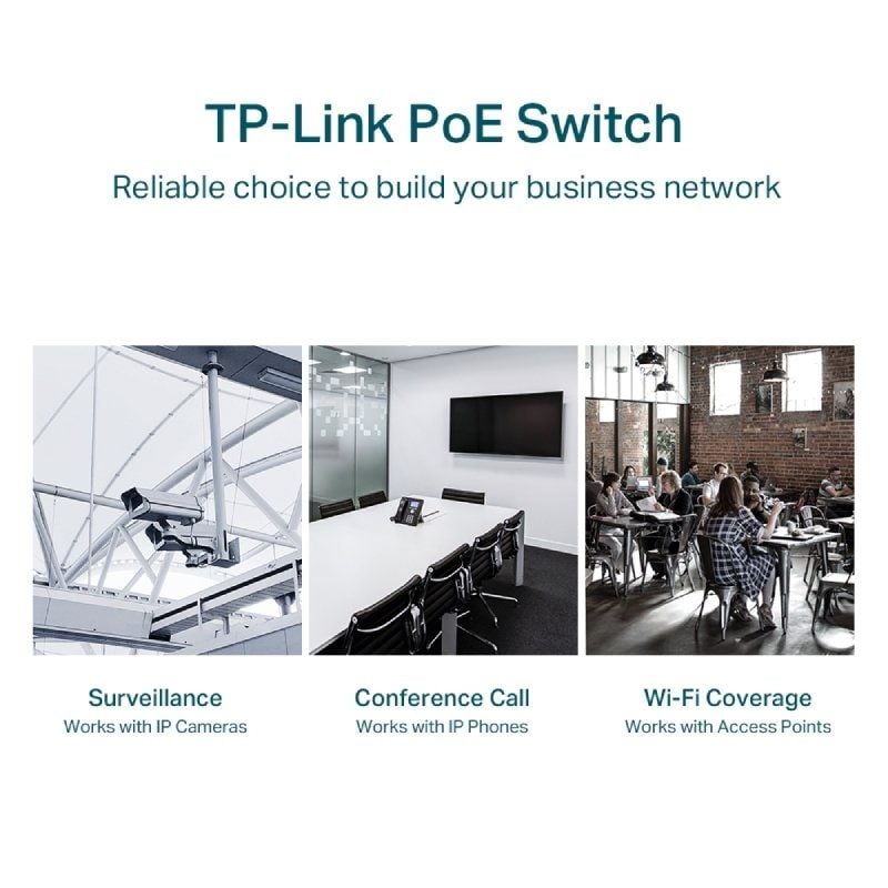 Tp-link Gigabit Tl-sg1428pe 28 Portas / Rj-45 10 / 100 / 1000 Poe+ / SFP Switch Gerido