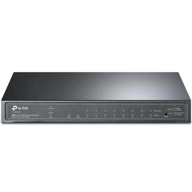 Switch Gigabit Inteligente Tp-link Tl-sg2210p 10 Portas / Rj-45 10 / 100 / 1000 Poe / SFP
