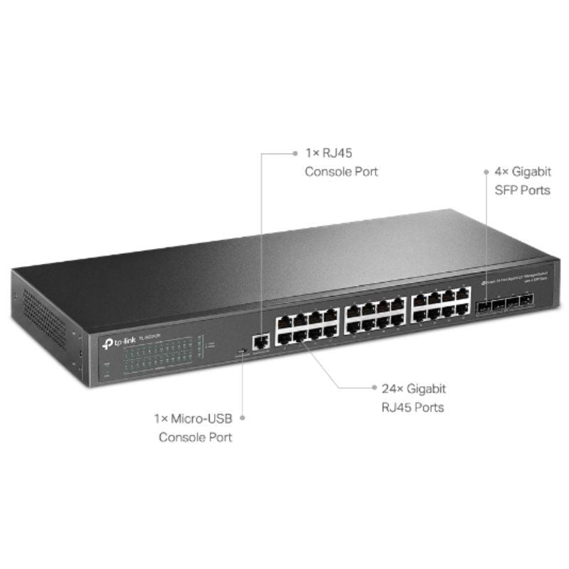 Tp-link Omada Tl-sg3428 28 Portas / Rj-45 10 / 100 / 1000 / SFP Switch Gerido