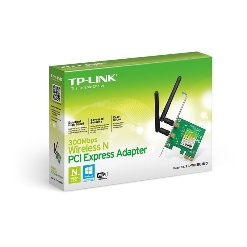 Tp-link Tl-wn881nd Placa de Rede sem Fios-pci Express / 300mbps / 2,4ghz