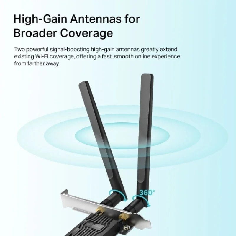 Placa de Rede Tp-link Archer TX20E Wireless-pci Express / 1800mbps / 2.4 / 5ghz
