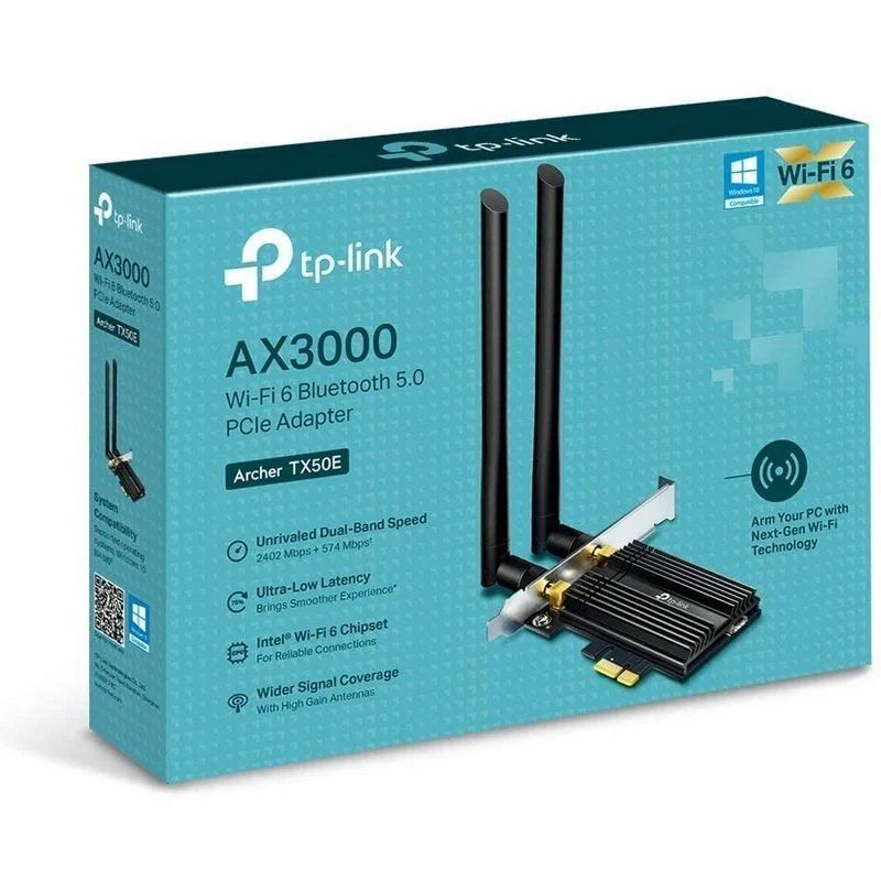 Placa de Rede Tp-link Archer TX50E Wireless-pci Express / 3000mbps / 2.4 / 5ghz