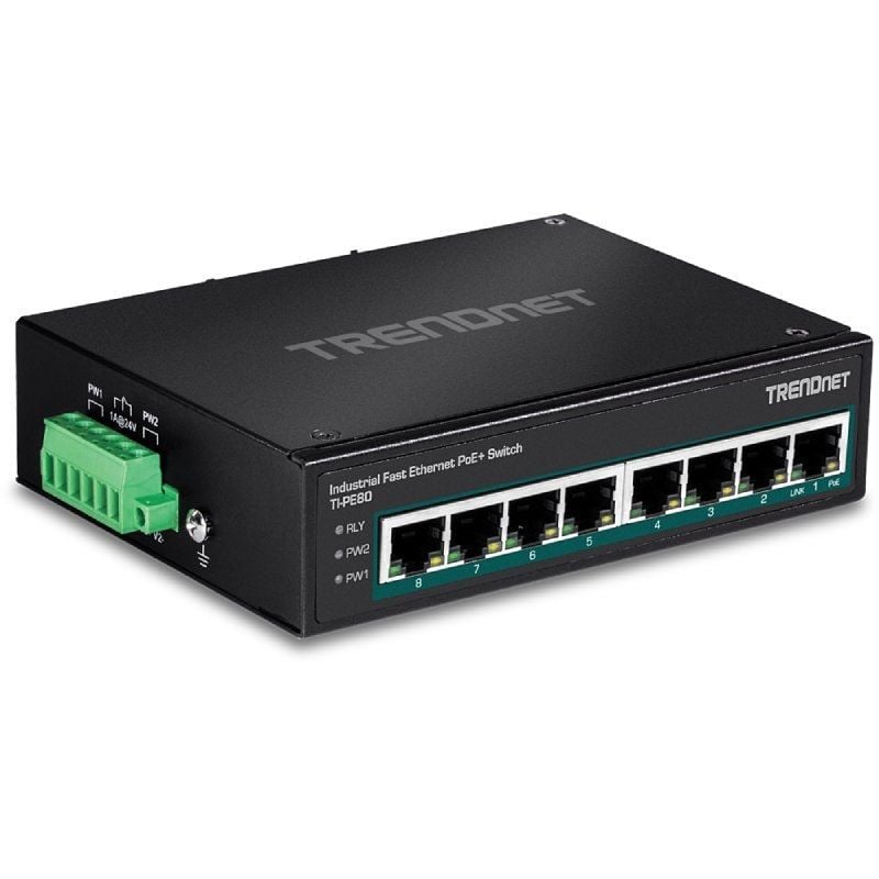 Trendnet Ti-pe80 8 Portas / Rj-45 Gigabit 10 / 100 Poe Switch