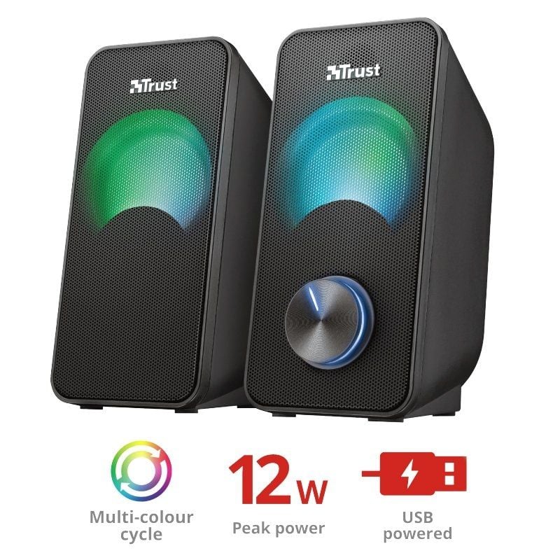 Altifalantes Trust Arys RGB / 12W / 2.0