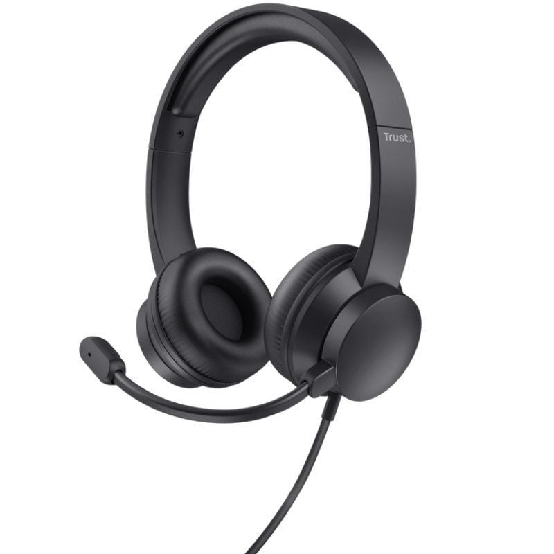 Trust Ayda Headphones / Auscultadores com Microfone / USB / Preto