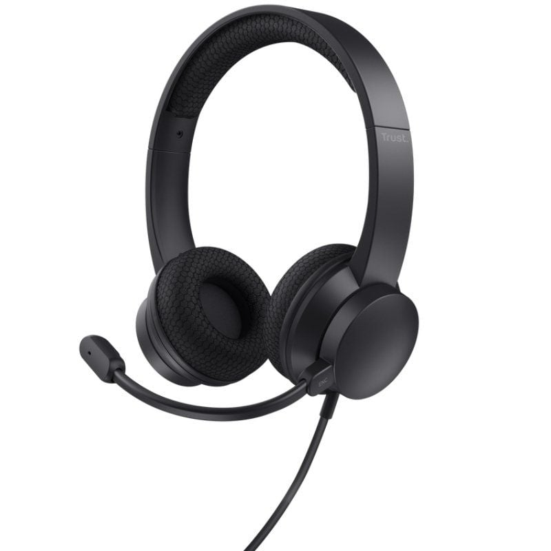 Trust Ayda Headphones / Auscultadores com Microfone / USB / Preto