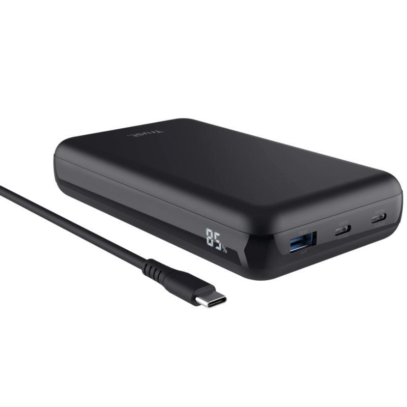Bateria Externa / Powerbank Trust Laro 20000mah / 100W / Compatível com Computadores Portáteis