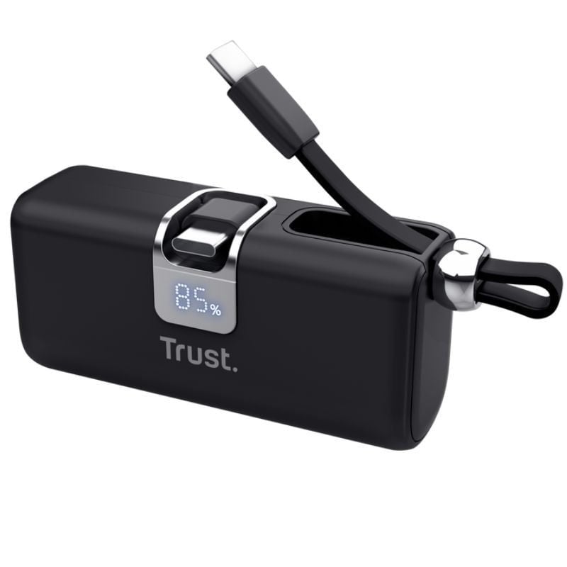 Powerbank 5000mah Trust Pacto 26104 / 18W / Preto
