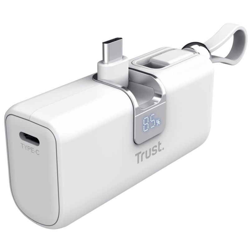 Powerbank 5000mah Trust Pacto 26105 / 18W / Branco