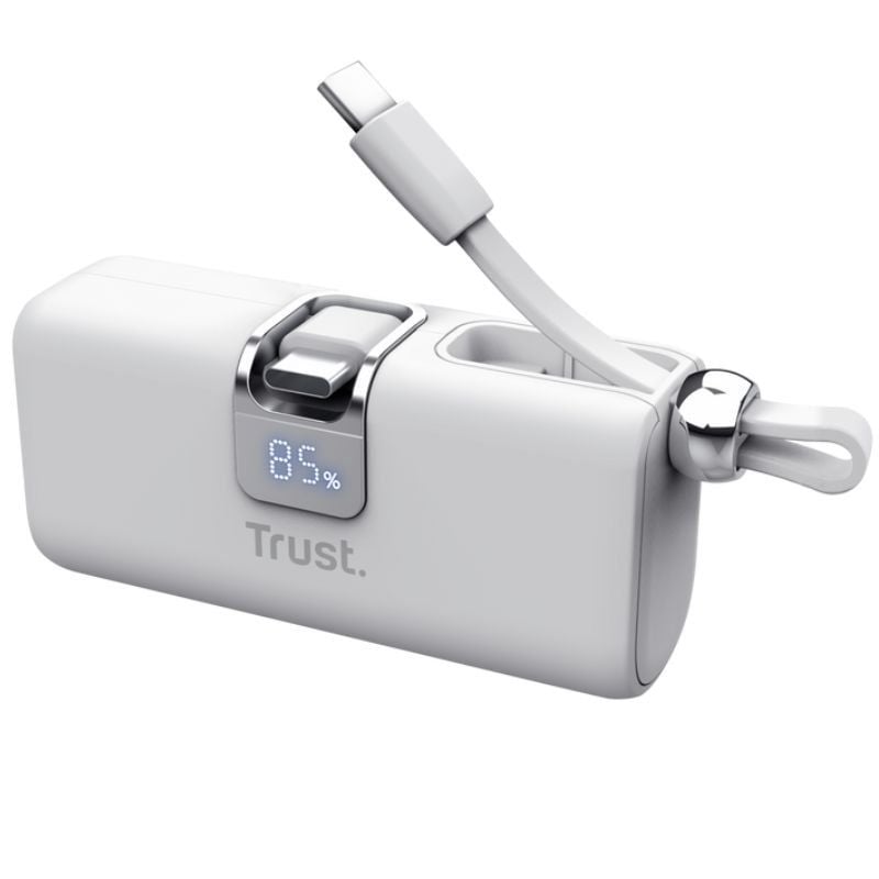 Powerbank 5000mah Trust Pacto 26105 / 18W / Branco