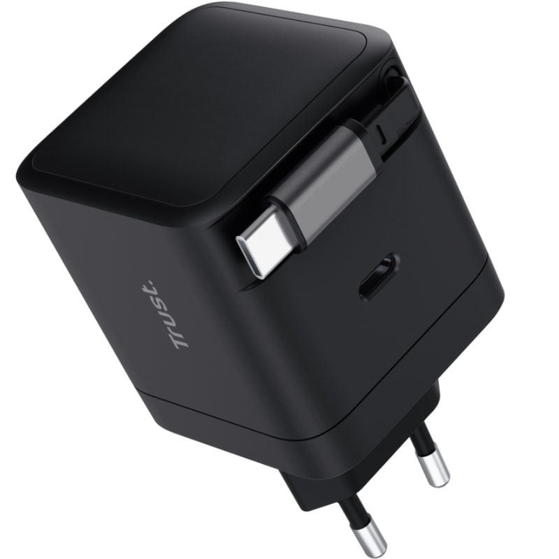 Carregador de Parede Trust Maxo 65W / 1xusb Type-c / Inclui Cabo Retrátil USB Type-c / 65W