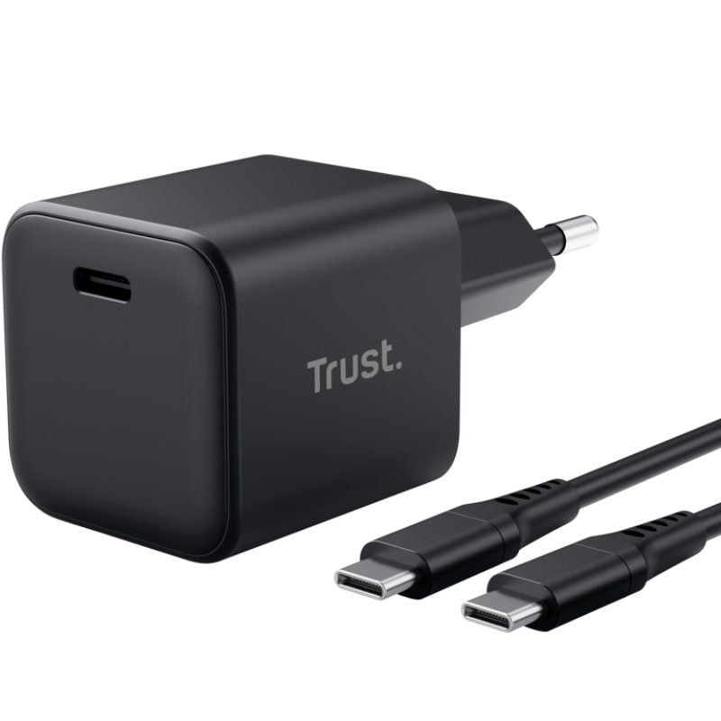 Carregador de Parede Gan Trust Maxo 65W Gan Ultra-reduzido / 1xusb Type-c / Inclui Cabo USB Type-c…