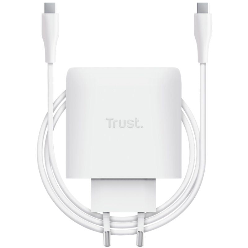 Carregador de Parede Trust Maxo 65W Gan / 1xusb Type-c / Inclui Cabo USB Type-c / 65W