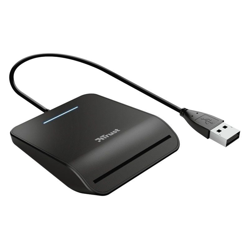 Leitor de Cartão de Cidadão Trust Primo 23890 / USB 2.0 / Preto