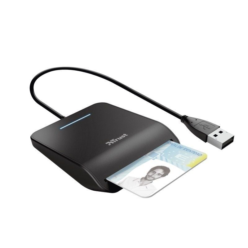 Leitor de Cartão de Cidadão Trust Primo 23890 / USB 2.0 / Preto