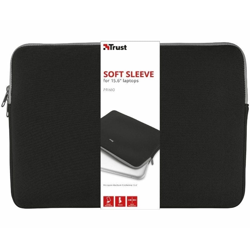 Capa para Portátil Trust Primo para Computadores Portáteis Até 15,6" / Preto
