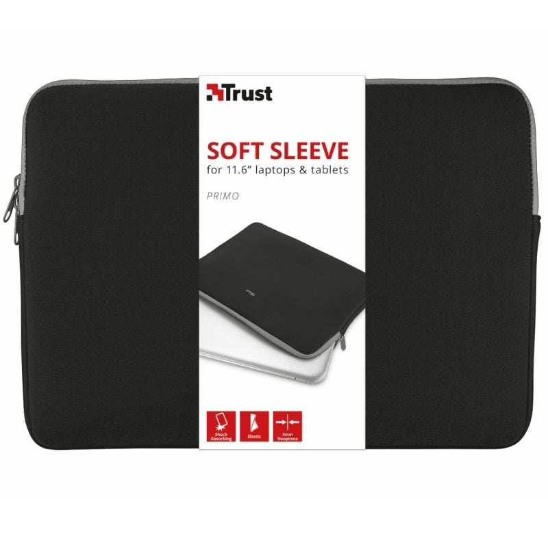 Capa Trust Primo Soft para Portáteis / Tablets Até 11,6" / Preto