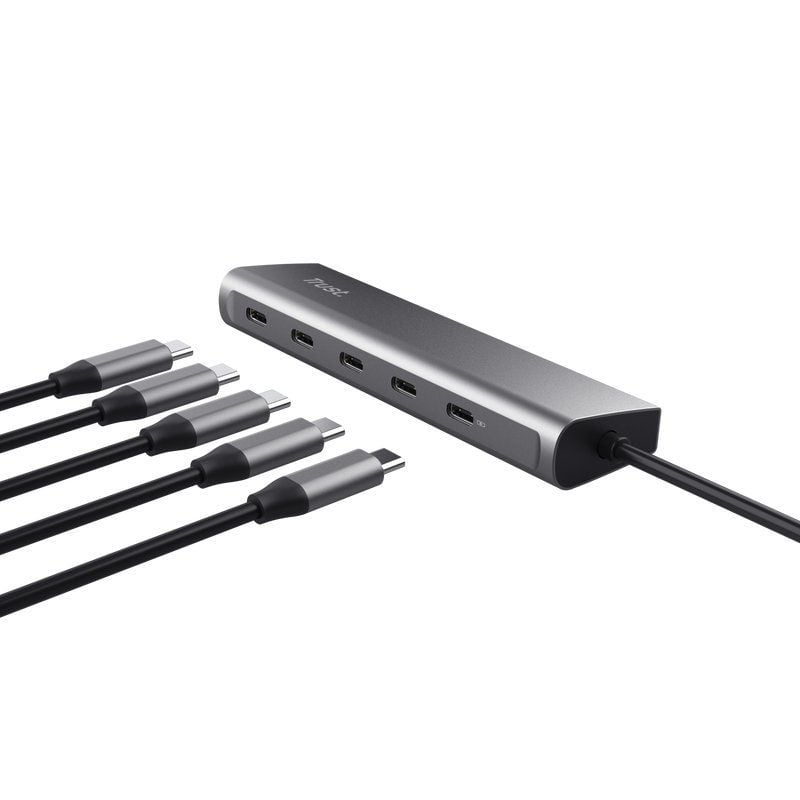 Hub USB Tipo C Trust Halyx / 4xusb Tipo C / 1xusb Tipo C PD