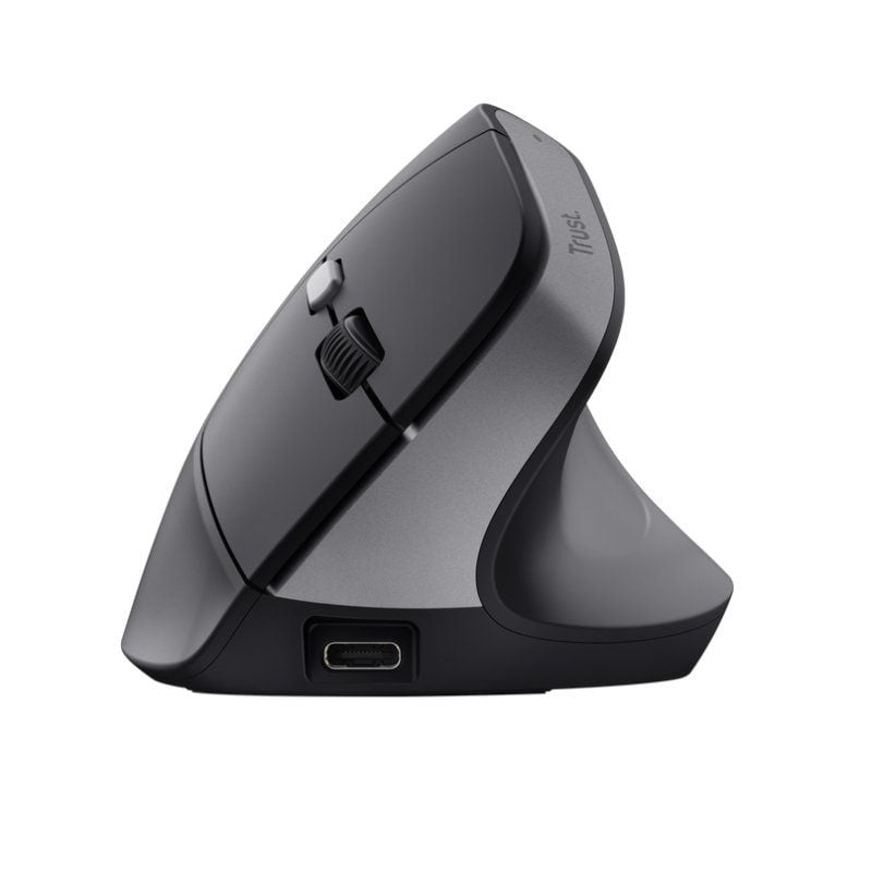 Rato Vertical sem Fios Trust Bayo II / Bateria Recarregável / Até 2400 DPI