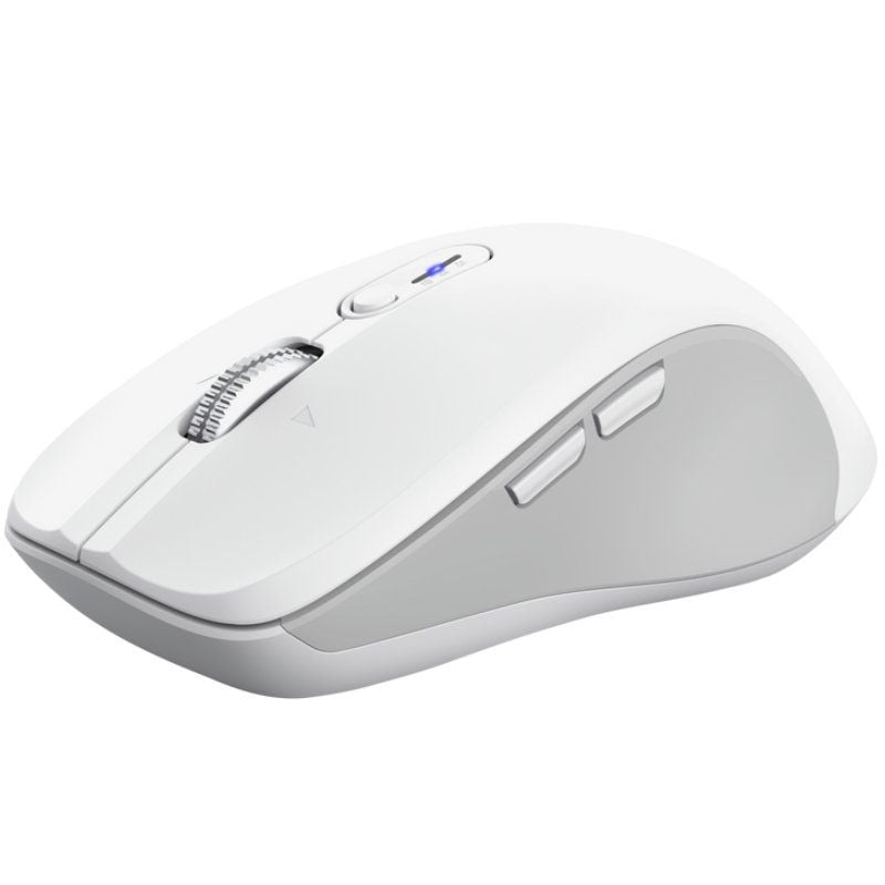 Rato Ergonómico sem Fios Trust Ferro / Até 3200 DPI / Branco