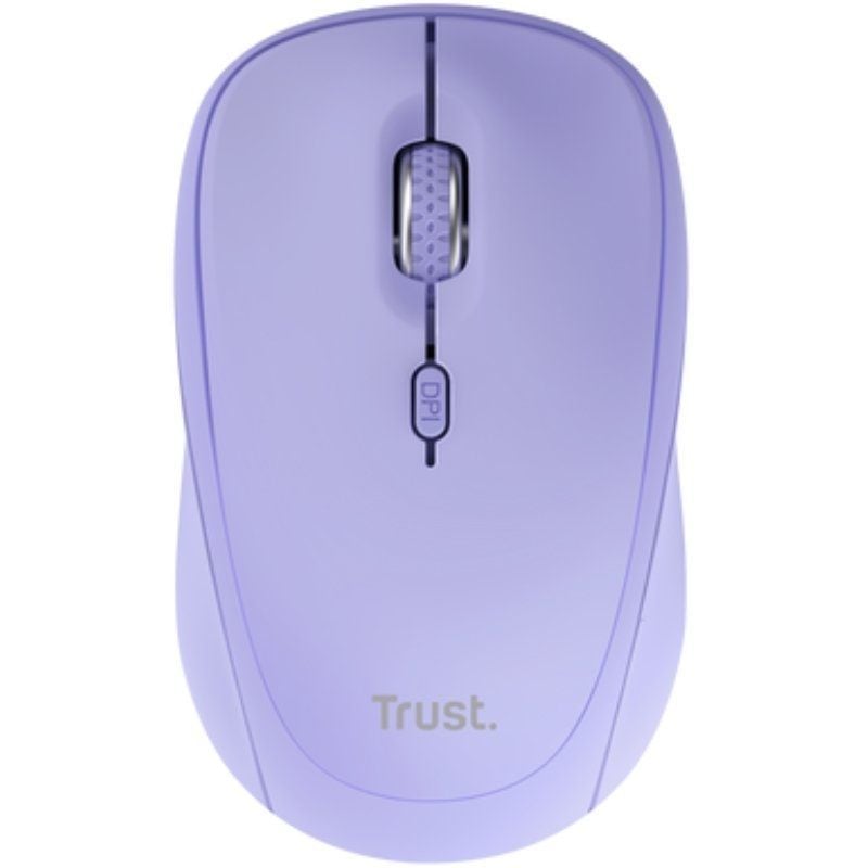 Mini Rato sem Fios para Vários Dispositivos Trust Yvi+ / Até 1600 DPI / Roxo