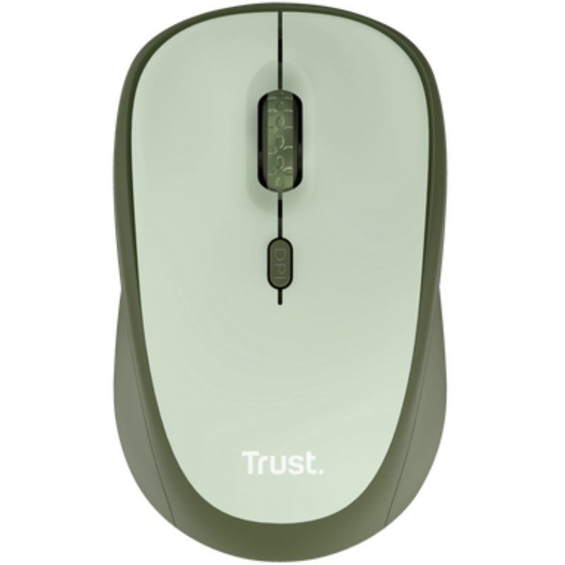 Mini Rato sem Fios Silencioso Trust Yvi+ / Até 1600 DPI / Verde