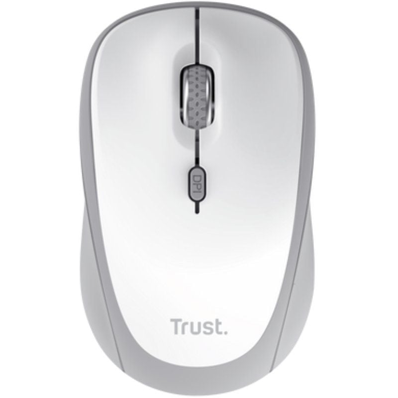 Mini Rato sem Fios para Vários Dispositivos Trust Yvi+ / Até 1600 DPI / Branco