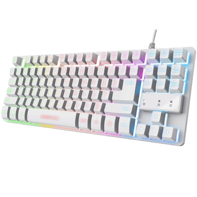Teclado para Jogos Trust Gaming GXT 833W Thado TKL / Branco