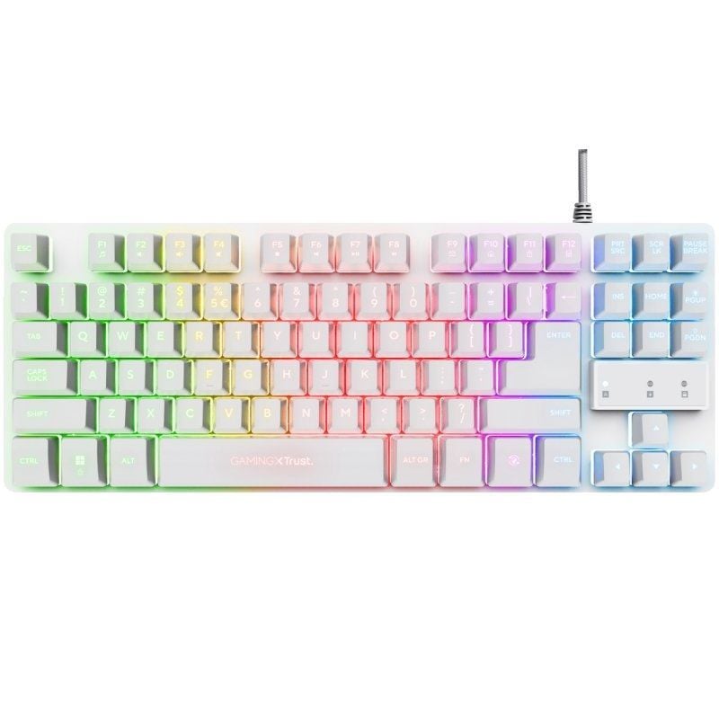 Teclado para Jogos Trust Gaming GXT 833W Thado TKL / Branco