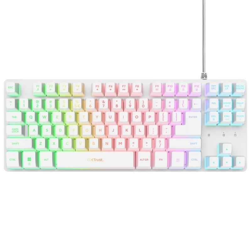 Teclado para Jogos Trust Gaming GXT 833 Thado TKL 25896 / Branco