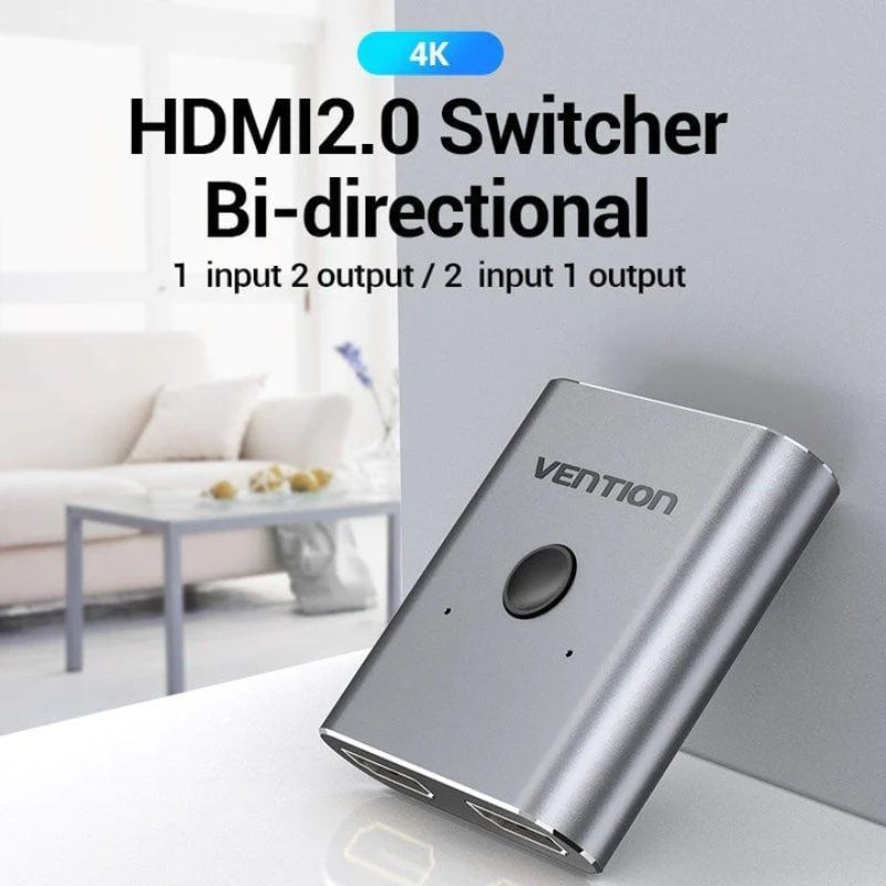 Vention AFUH0 Interruptor Bidirecional HDMI Fêmea / 2x HDMI Fêmea 4K HDMI 2.0 Vention AFUH0
