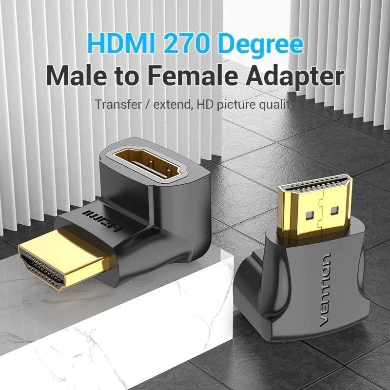 Vention AINB0 / Adaptador HDMI Macho - HDMI Fêmea 4K 270º Vention AINB0 / HDMI Macho - HDMI Fêmea