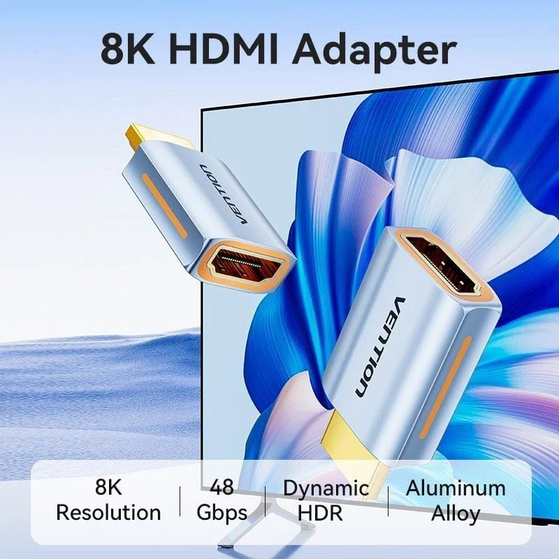 Adaptador HDMI 8K Vention AIVH0 / HDMI Macho - HDMI Fêmea