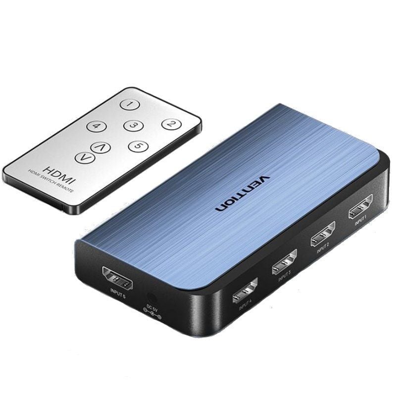 Vention AKCL0 HDMI Fêmea / 4x HDMI Fêmea 4K HDMI 2.0 Switch Switch Vention AKCL0 HDMI Fêmea / 4x HD…