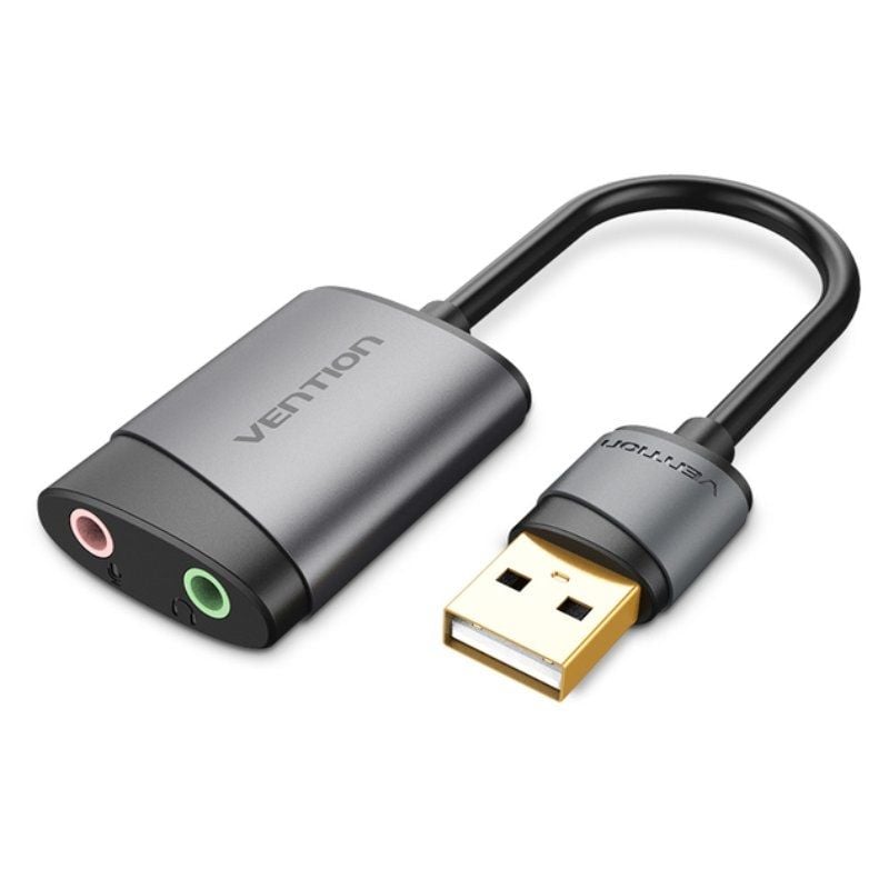 Placa de Som Vention CDKHB / USB Macho - 2xjack 3.5 Fêmea