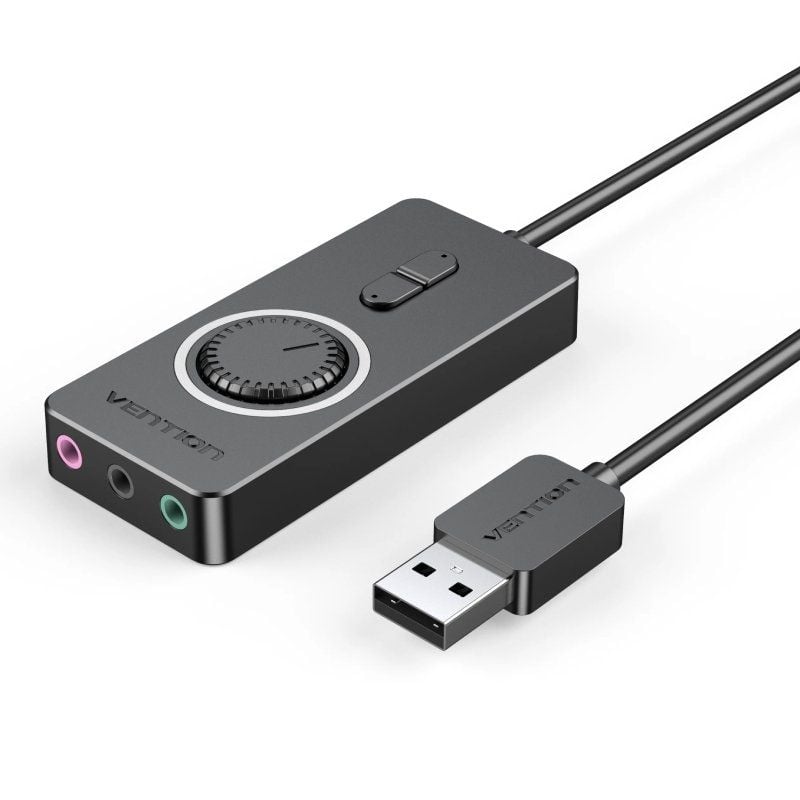 Vention CDRBB Placa de Som / USB Macho - 3x Jack 3.5 Fêmea
